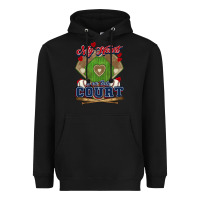 Black My heart is on that court Baseball Heavyweight Hoodie - HowdyJamesFarm