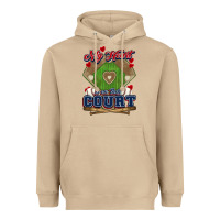 Mushroom My heart is on that court Baseball Heavyweight Hoodie - HowdyJamesFarm