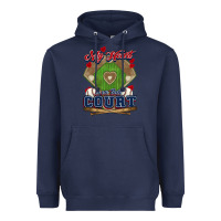 Navy My heart is on that court Baseball Heavyweight Hoodie - HowdyJamesFarm