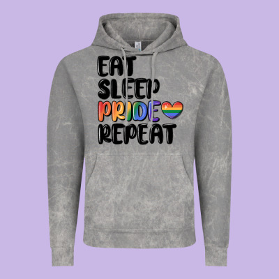 Eat Sleep Pride Repeat Vintage Hoodie Designed By Maliassmallbusiness