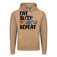Vintage Coffee eat sleep pride repeat Vintage Hoodie - MaliasSmallBusiness