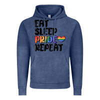 Vintage Denim eat sleep pride repeat Vintage Hoodie - MaliasSmallBusiness