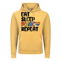 Vintage Mustard eat sleep pride repeat Vintage Hoodie - MaliasSmallBusiness
