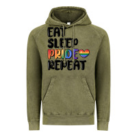Vintage Olive eat sleep pride repeat Vintage Hoodie - MaliasSmallBusiness