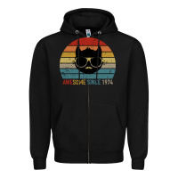 Black Awesome Since 1974 Zipper Hoodie - Bettercallsaul