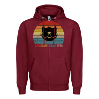 Burgundy Awesome Since 1974 Zipper Hoodie - Bettercallsaul