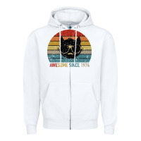 White Awesome Since 1974 Zipper Hoodie - Bettercallsaul