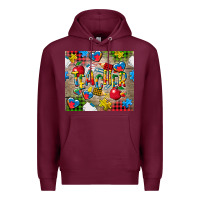 Burgundy teacher autism Premium Hoodie - CowGirlArtShop