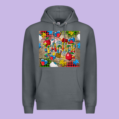 Teacher Autism Premium Hoodie Designed By Cowgirlartshop