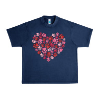 Navy dog valentine Urban Heavy Tee - MaliasSmallBusiness