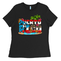 Black puerto rico and flowers with frog Ladies Tee - AdoDesignShop