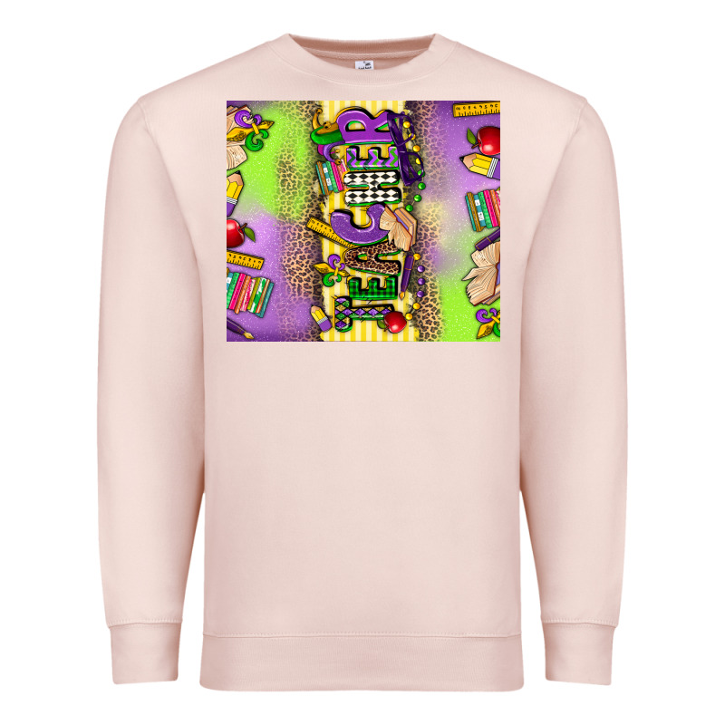Teacher Mardi Gras Premium Sweatshirt by CowGirlArtShop | Teevron