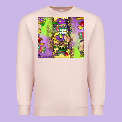 Teacher Mardi Gras Premium Sweatshirt Designed By Cowgirlartshop