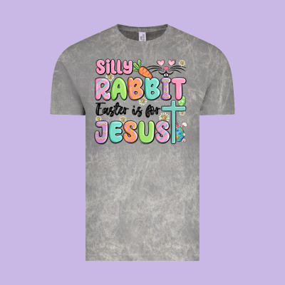Silly Rabbit Easter Is For Jesus Vintage Tee Designed By Maliassmallbusiness
