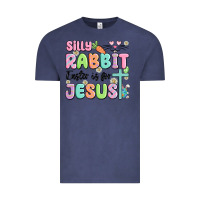 Vintage Denim silly rabbit easter is for jesus Vintage Tee - MaliasSmallBusiness