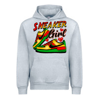 Heather Grey sneaker girl Urban Hoodie - FaDigitalArtStudio