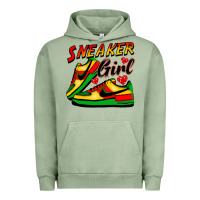 Pigment Oil Green sneaker girl Urban Hoodie - FaDigitalArtStudio