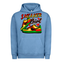 Pigment Pebble Blue sneaker girl Urban Hoodie - FaDigitalArtStudio