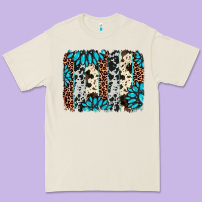 Gemstone Leopard Cowhide Brushstroke Premium Tee Designed By Adodesignshop