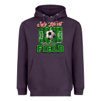 Plum My heart is on that court Soccer Heavyweight Hoodie - HowdyJamesFarm