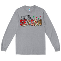 Heather Grey tis the season christmas debbie cake Long Sleeve Tee - MaliasSmallBusiness