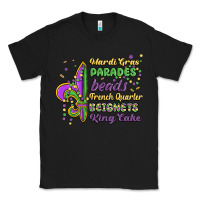 Black mardi gras parades beads french quarter beignets k Classic Tee - MaliasSmallBusiness