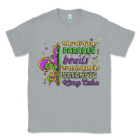 Heather Grey mardi gras parades beads french quarter beignets k Classic Tee - MaliasSmallBusiness