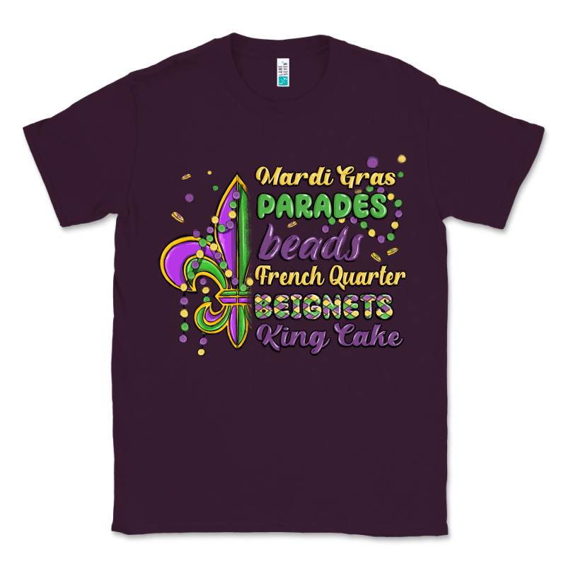 Mardi Gras Parades Beads French Quarter Beignets K Classic Tee by MaliasSmallBusiness | Teevron