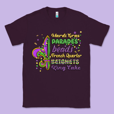 Mardi Gras Parades Beads French Quarter Beignets K Classic Tee Designed By Maliassmallbusiness