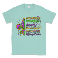 Seafoam mardi gras parades beads french quarter beignets k Classic Tee - MaliasSmallBusiness