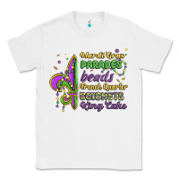 White mardi gras parades beads french quarter beignets k Classic Tee - MaliasSmallBusiness