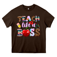 Chocolate Brown teach like a boss Heavy Core Tee - AdoDesignShop