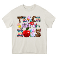 Cream teach like a boss Heavy Core Tee - AdoDesignShop