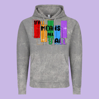 Y'all Means All Y'all Vintage Hoodie Designed By Maliassmallbusiness