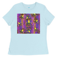 Baby Blue mardi gras fleur de lis Ladies Tee - RanaPortraitStore