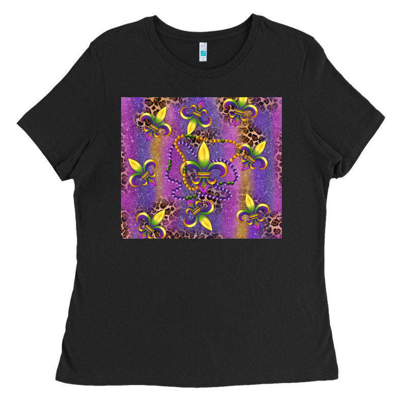 Mardi Gras Fleur De Lis Ladies Tee by RanaPortraitStore | Teevron