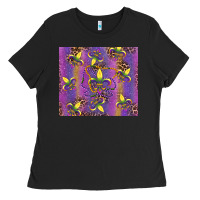 Black mardi gras fleur de lis Ladies Tee - RanaPortraitStore