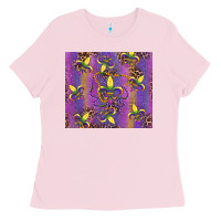 Bubblegum Pink mardi gras fleur de lis Ladies Tee - RanaPortraitStore