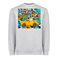 Heather Grey country roads take me home Heavyweight Sweatshirt - MaliasSmallBusiness