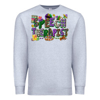 Heather Grey speech therapist mardi gras cowgirl Premium Sweatshirt - CowGirlArtShop