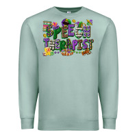 Seafoam speech therapist mardi gras cowgirl Premium Sweatshirt - CowGirlArtShop