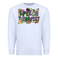 White speech therapist mardi gras cowgirl Premium Sweatshirt - CowGirlArtShop