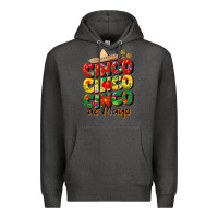 Charcoal Heather cinco cinco cinco de mayo Premium Hoodie - CowGirlArtShop