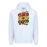 White cinco cinco cinco de mayo Premium Hoodie - CowGirlArtShop