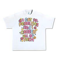 White i got 99 problems and i caused all of them Urban Heavy Tee - MaliasSmallBusiness