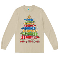 Mushroom crayons tree christmas Long Sleeve Tee - MaliasSmallBusiness