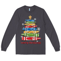 Smoke crayons tree christmas Long Sleeve Tee - MaliasSmallBusiness