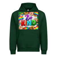 Forest Green Western Be Kind LGBTQ Tumbler Urban Hoodie - BundleAndBundleShop