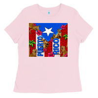 Bubblegum Pink puerto rico coqui leopard Ladies Tee - AdoDesignShop