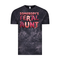 Cloud Black somebodys feral aunt Vintage Tee - MaliasSmallBusiness